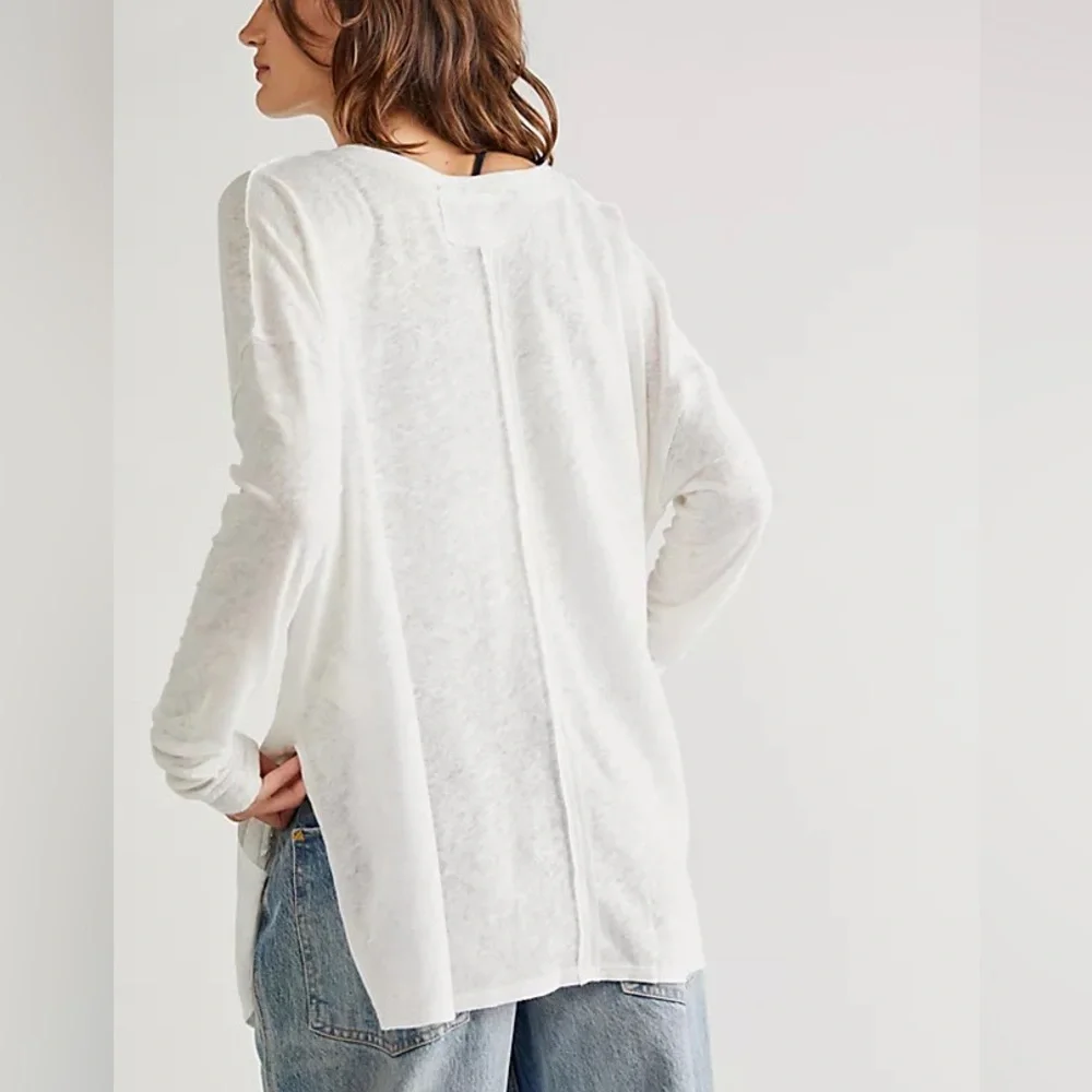 new FREE PEOPLE COTTON / LINEN blend top J281/370 267